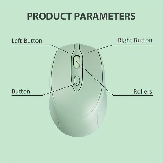 Wireless Silent Mouse Wireless Silent Mouse | Ambidextrous Dual-Mode Ergonomic Type-C Rechargeable for Office