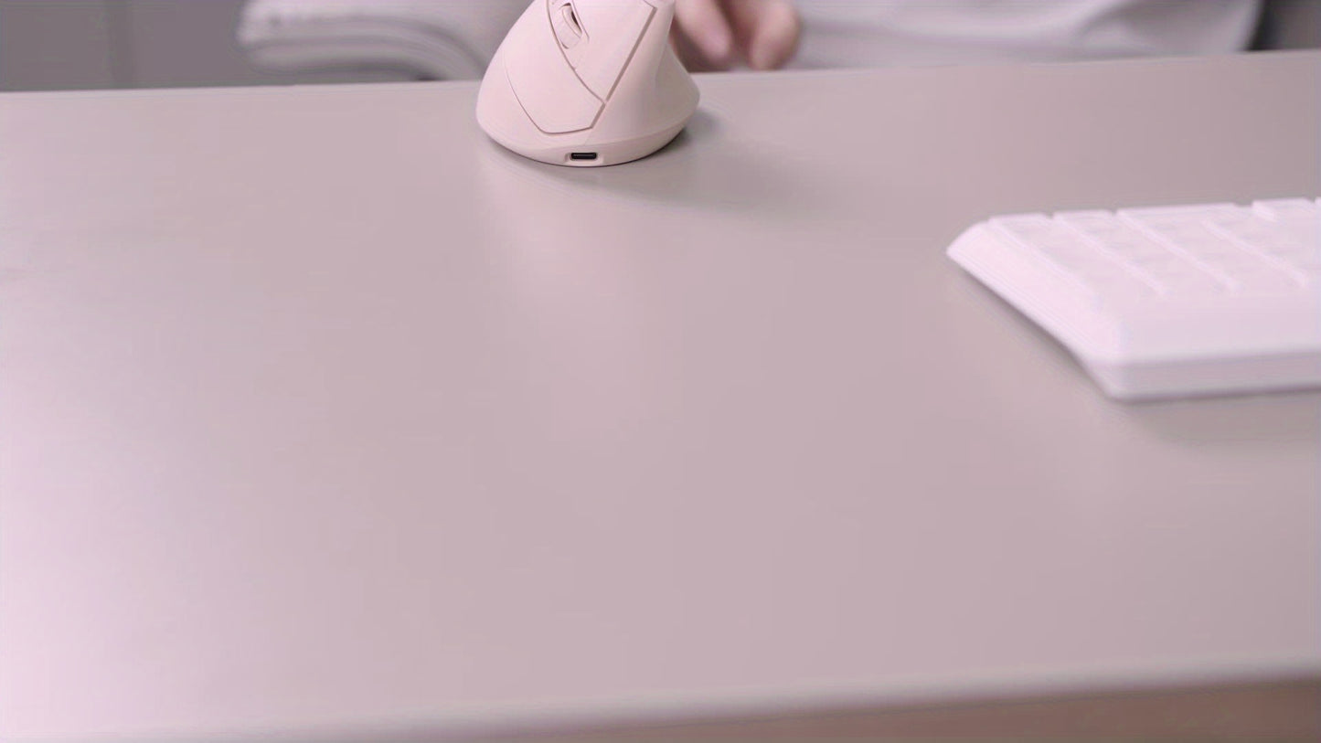2.4G Connectivity, Vertical Ergonomic Wireless Mouse for Women – Rechargeable