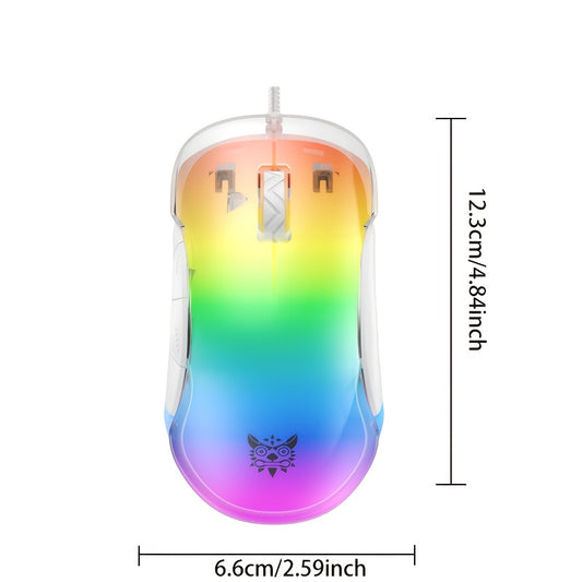 ONIKUMA Dazzling Colorful Light Effect Mouse, Triple Color Choice Gaming Mouse, Wired Mouse, 12800DPI, Ergonomic Design, Portable, Gaming\u002FOffice, for Gaming\u002FWork, Birthday\u002FHoliday Gift-CW925