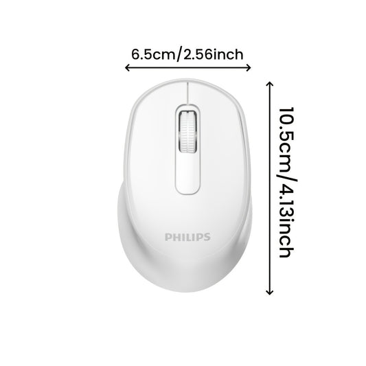 Philips Dual Mode Business Mouse, 2.4G Wireless Mouse, Ergonomic Design