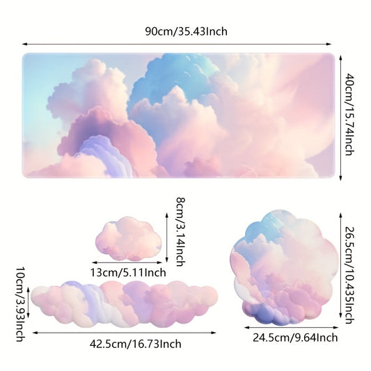 Ergonomic Wrist Rest Set 4pcs Ergonomic Memory Foam Wrist Rest Set