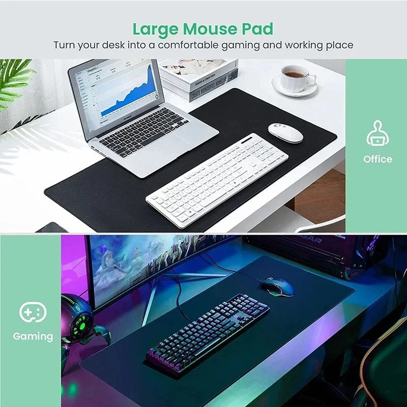 1pc Elegant Black & White Marble Pattern Rubber Mouse Mat - Ideal for Gaming & Office Use