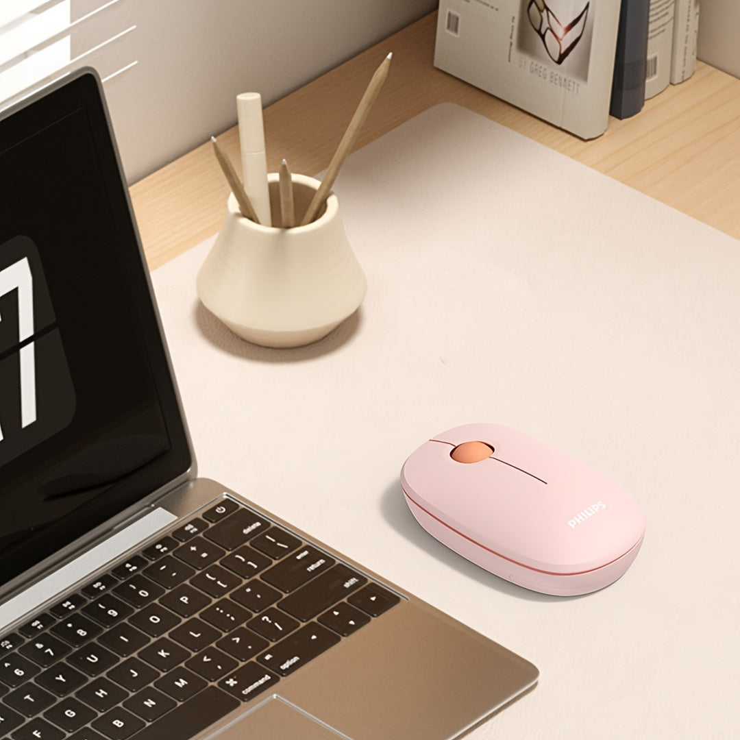 Girl Pink Business Mouse, 1600DPI, Simple and Casual Wireless Mouse