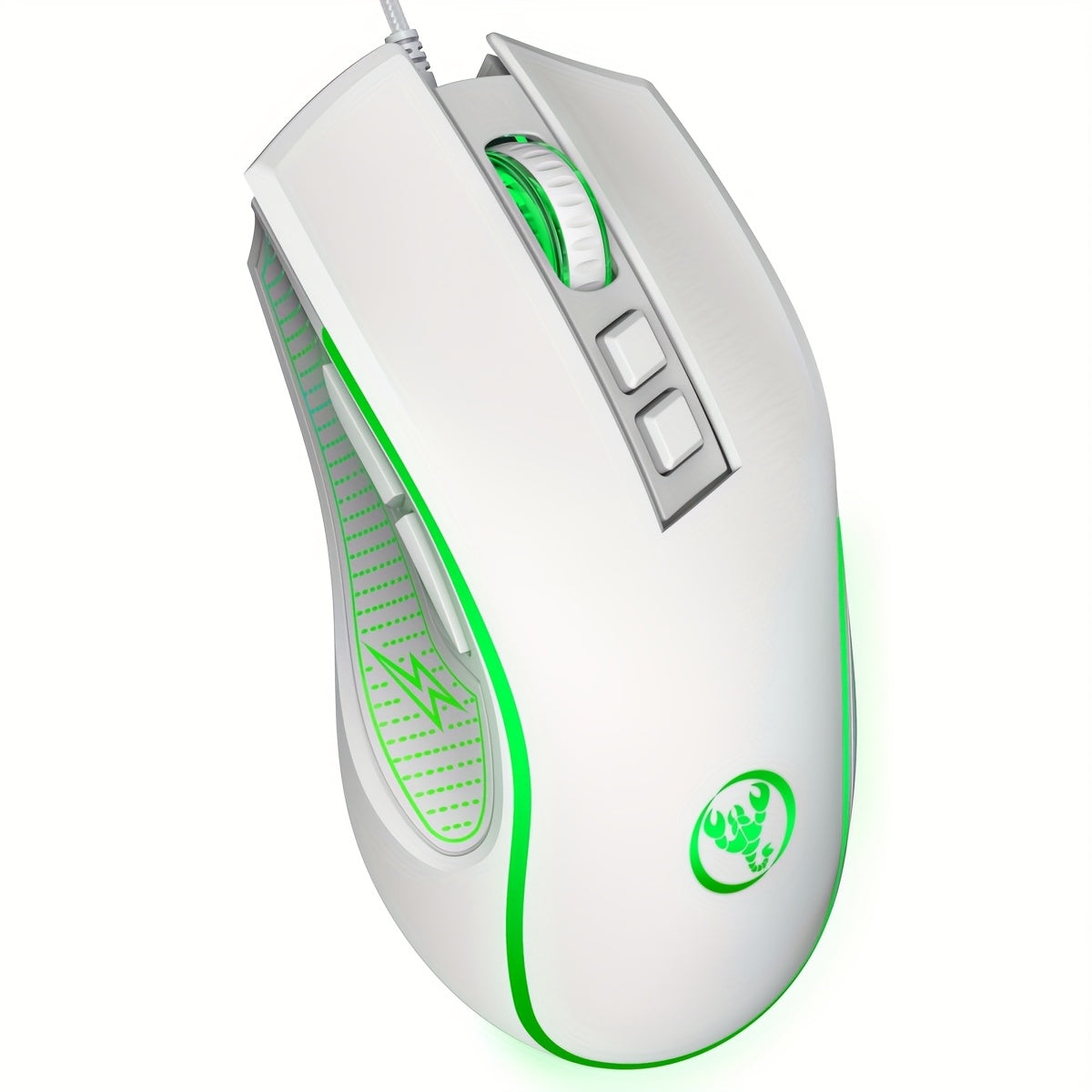 HXSJ New USB Wired Mouse with Colorful Backlight, 7 Buttons, Optical Tracking, Plug-and-Play, Suitable for Home, Office and Gaming - Model X100