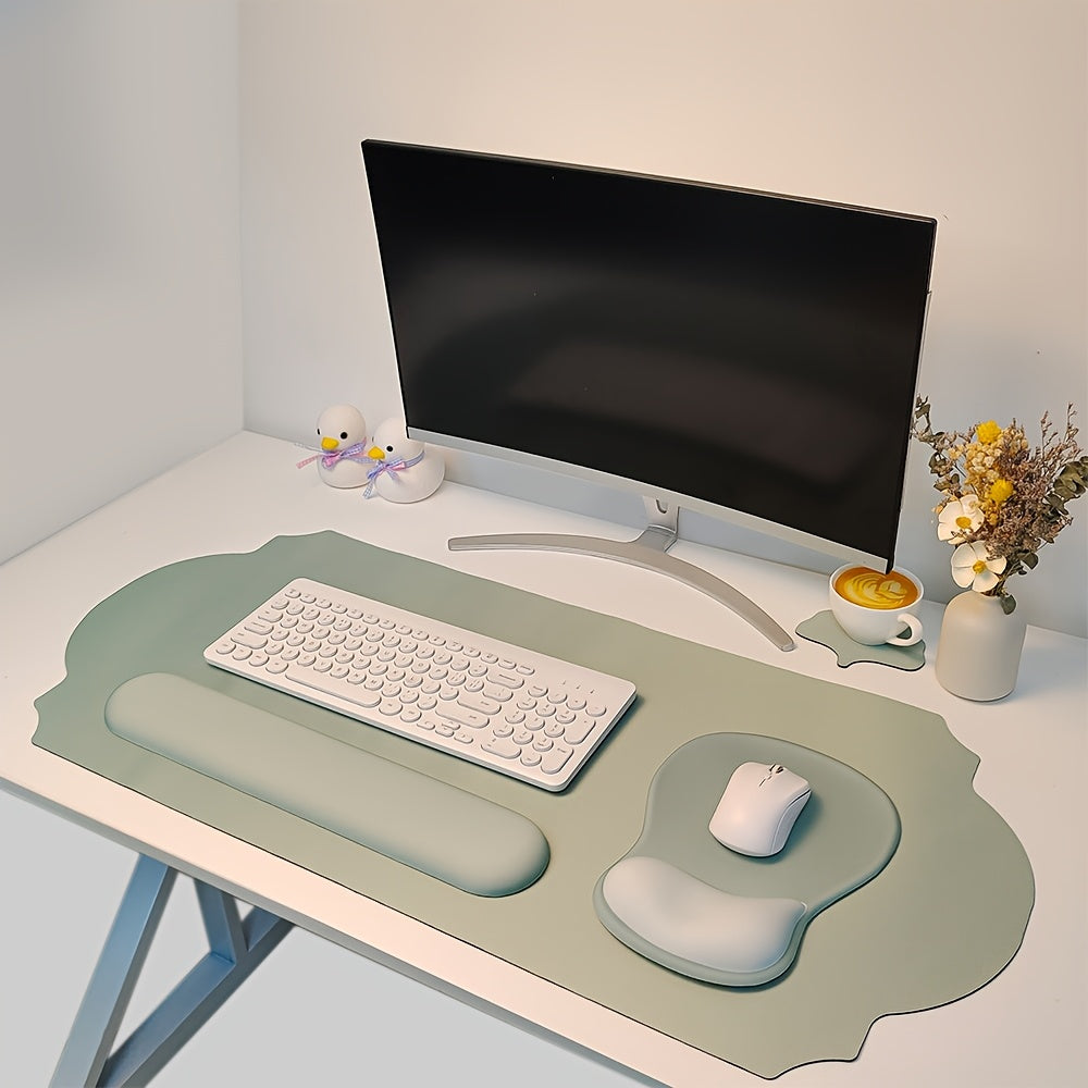 ISETTA 4-in-1 Large Ergonomic Mouse Pad with Keyboard Wrist Rest