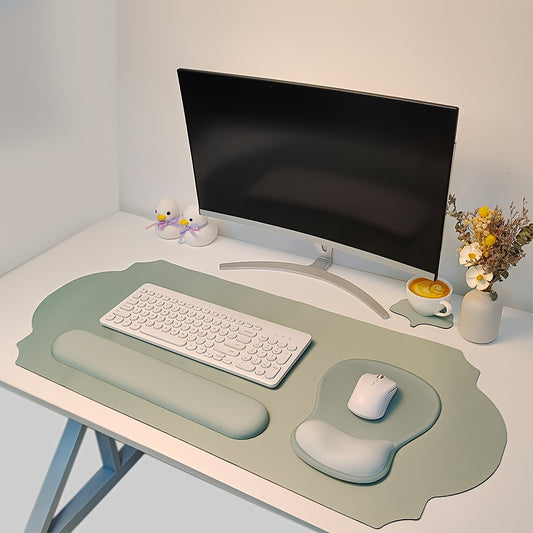 ISETTA 4-in-1 Large Ergonomic Mouse Pad with Keyboard Wrist Rest