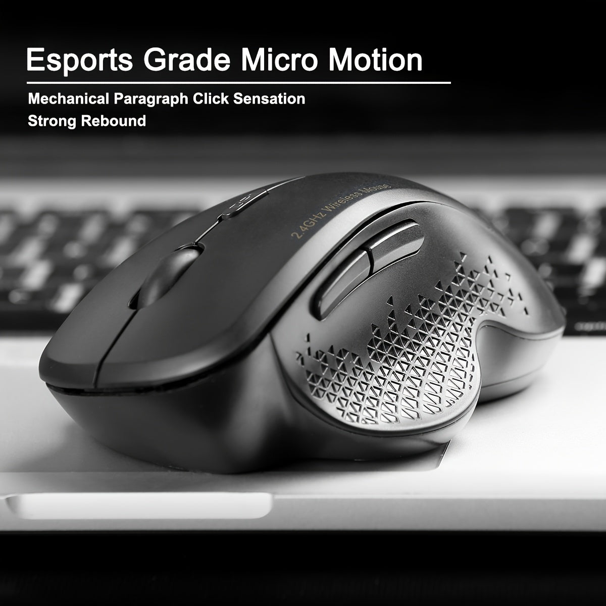 2, 4G Wireless Mouse for Laptops, Comfortable Touch, Suitable for Left and Right Hands