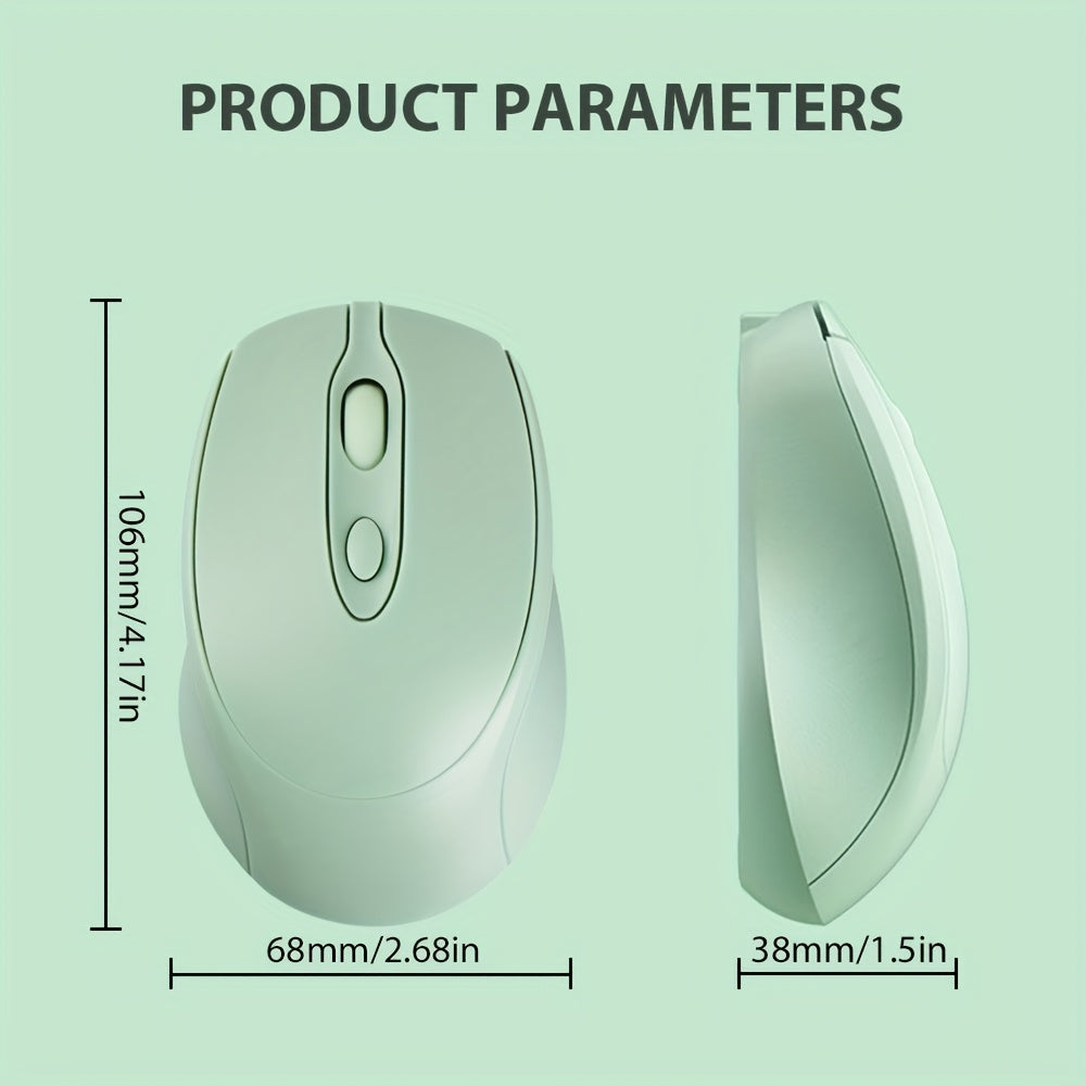 Wireless Silent Mouse Wireless Silent Mouse | Ambidextrous Dual-Mode Ergonomic Type-C Rechargeable for Office