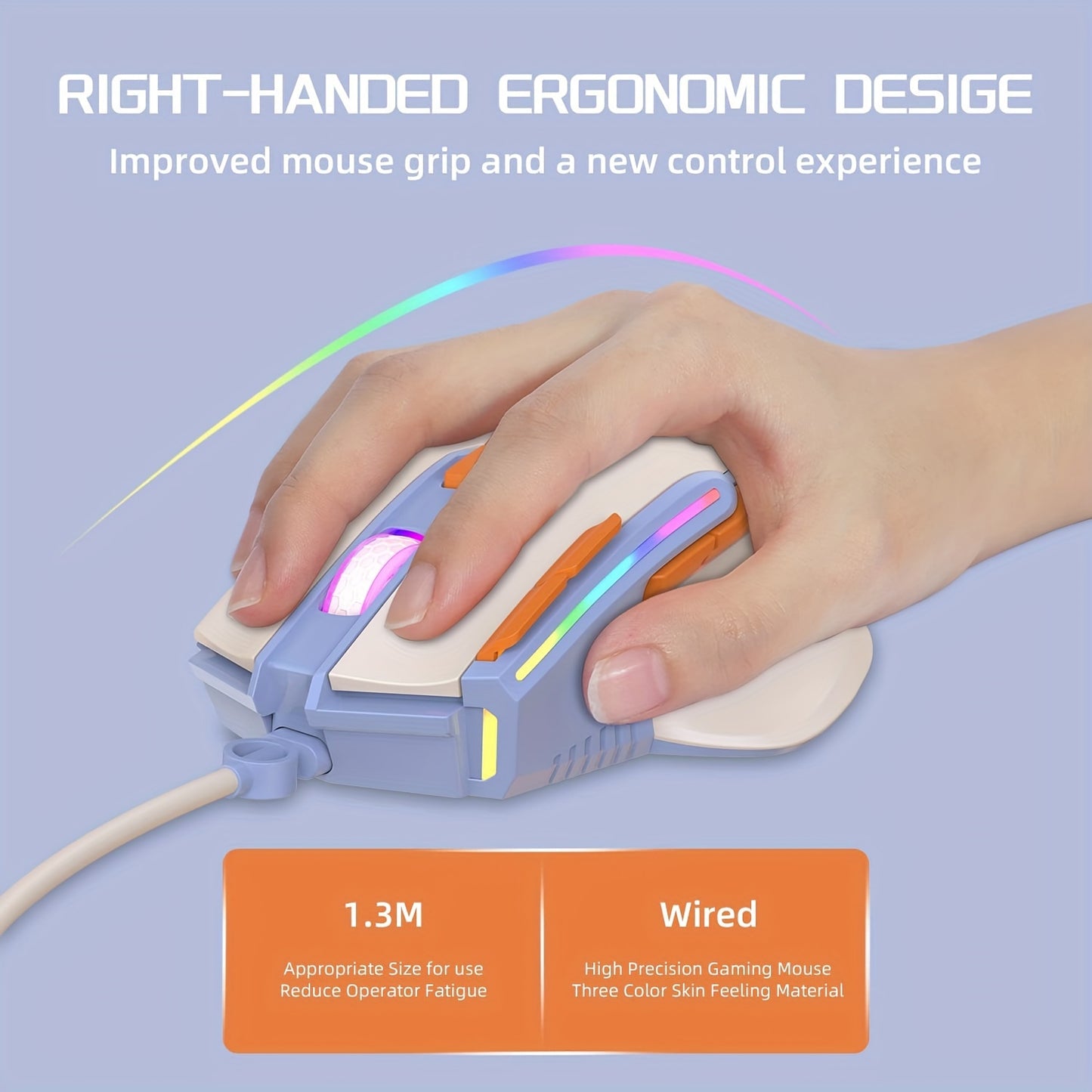 ZIYOU LANG M2 Wired Gaming Mouse With 6 Types RGB Backlit High Precision Adjustable 12800DPI, PC Gaming Macro Programming Mouse Conform Right Hand Engineering USB Plug Play For Laptop Mac
