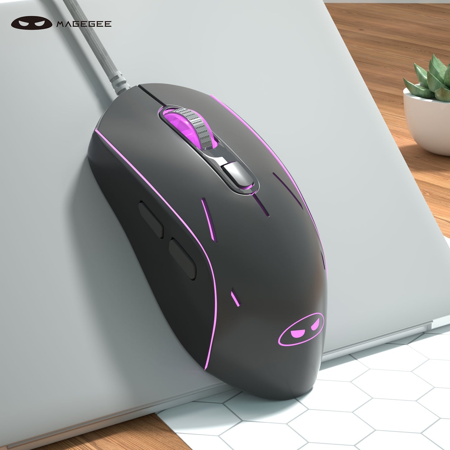 Magegee G12 Mouse with USB Wired Connection, Illuminated Design, Suitable for Office Use