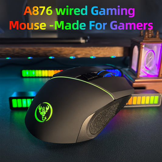Gaming Mouse Premium Gaming Mouse with Stunning LED Lighting, Durable Braided Cables