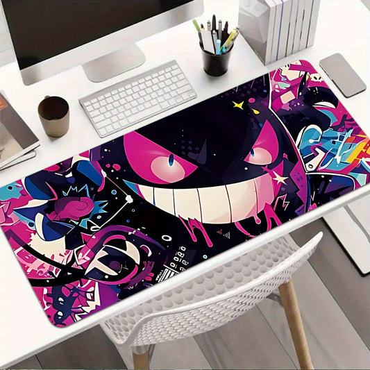 Large Cute Cartoon Ghost Gaming Mouse Pad - Non-Slip Rubber Base