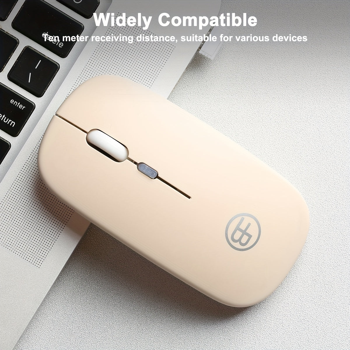 USB C Rechargeable Silent Wireless Mouse, RGB Light Emitting BT+2.4Ghz Dual Mode Wireless Mouse for Laptop Tablet Phone