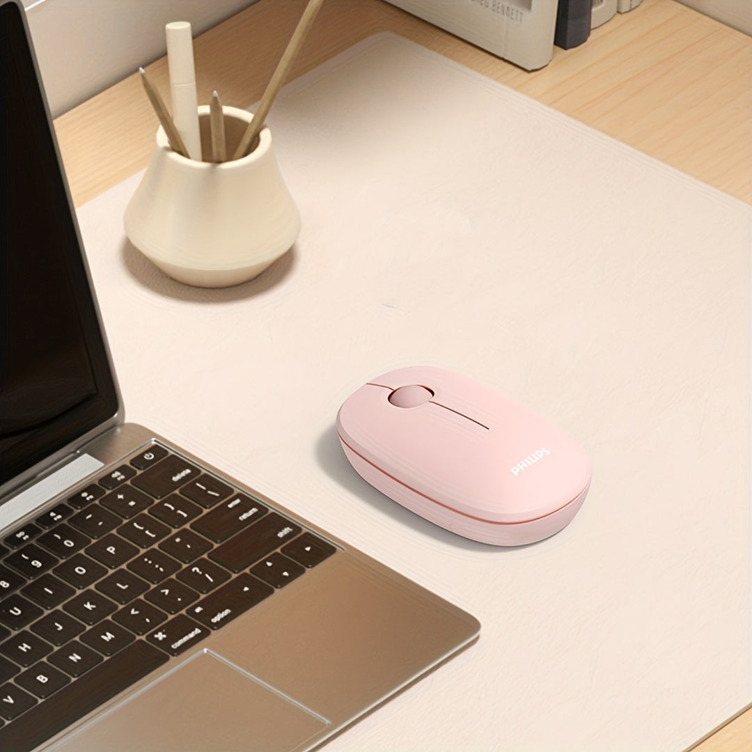 For Philips Wireless Mouse, Silent Click, Portable USB Wireless Mouse, Suitable for PC, Laptop, Gaming