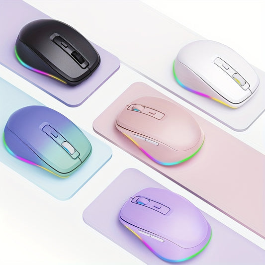 Seenda Wireless Mouse, Rechargeable Light Up LED Mouse, Office Mouse