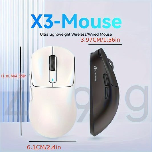 X3 Lightweight Wireless Gaming Mouse With Tri-Mode 2.4G