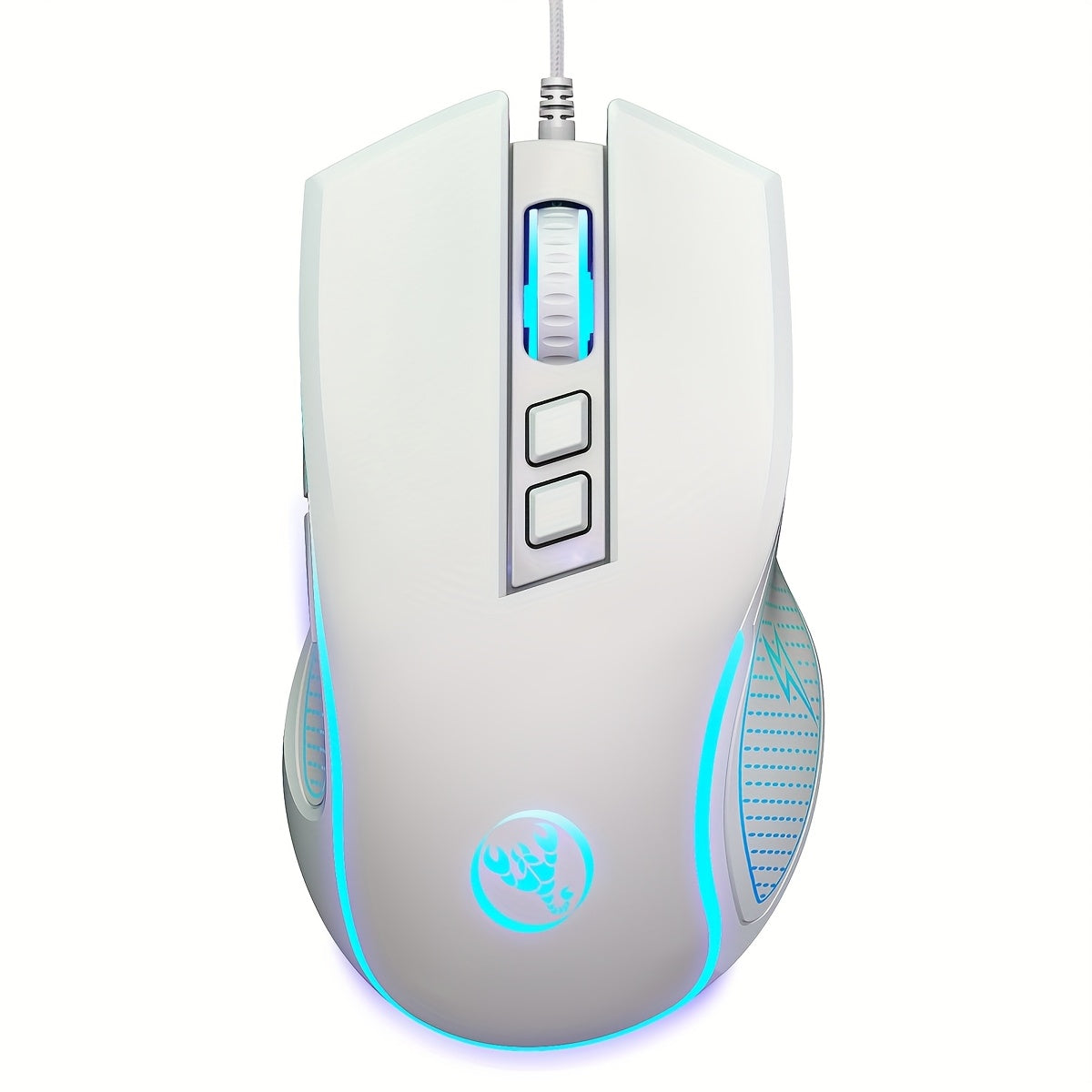 HXSJ New USB Wired Mouse with Colorful Backlight, 7 Buttons, Optical Tracking, Plug-and-Play, Suitable for Home, Office and Gaming - Model X100
