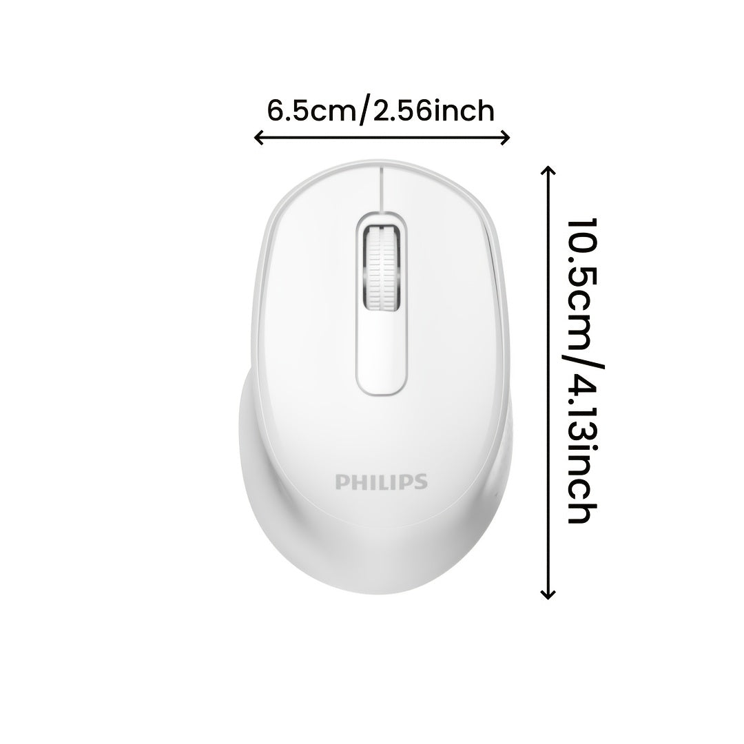Philips Dual Mode Business Mouse, 2.4G Wireless Mouse, Ergonomic Design