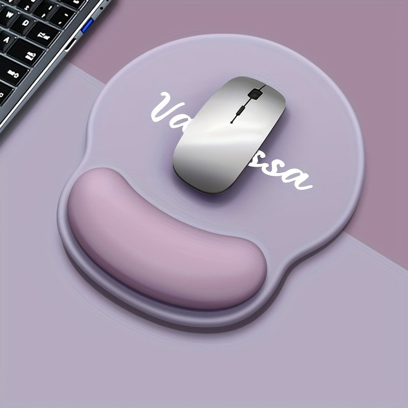 1pc Customized Personalized Mouse Pad with Wrist Support - Non-Slip Memory Surface