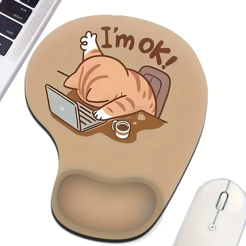 Ergonomic Mouse Pad with Wrist Support - Comfortable Non-Slip Base