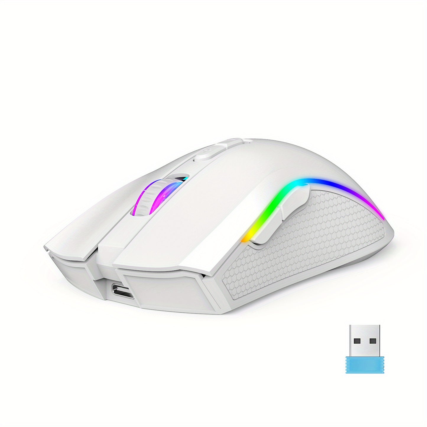 T69 2.4G RGB Luminous Wireless Mouse TYPE-C Rechargeable Interface 7-Button Game Mouse Spot Wholesale