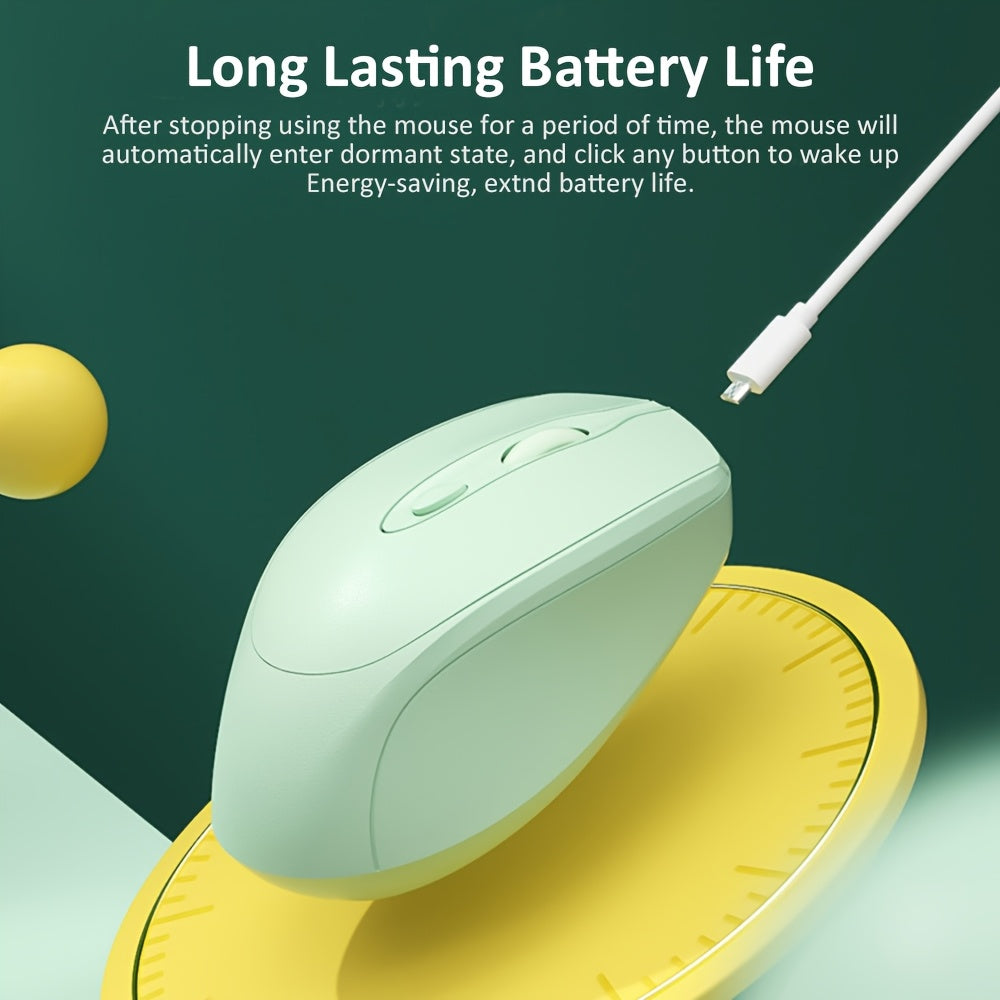 Wireless Silent Mouse Wireless Silent Mouse | Ambidextrous Dual-Mode Ergonomic Type-C Rechargeable for Office