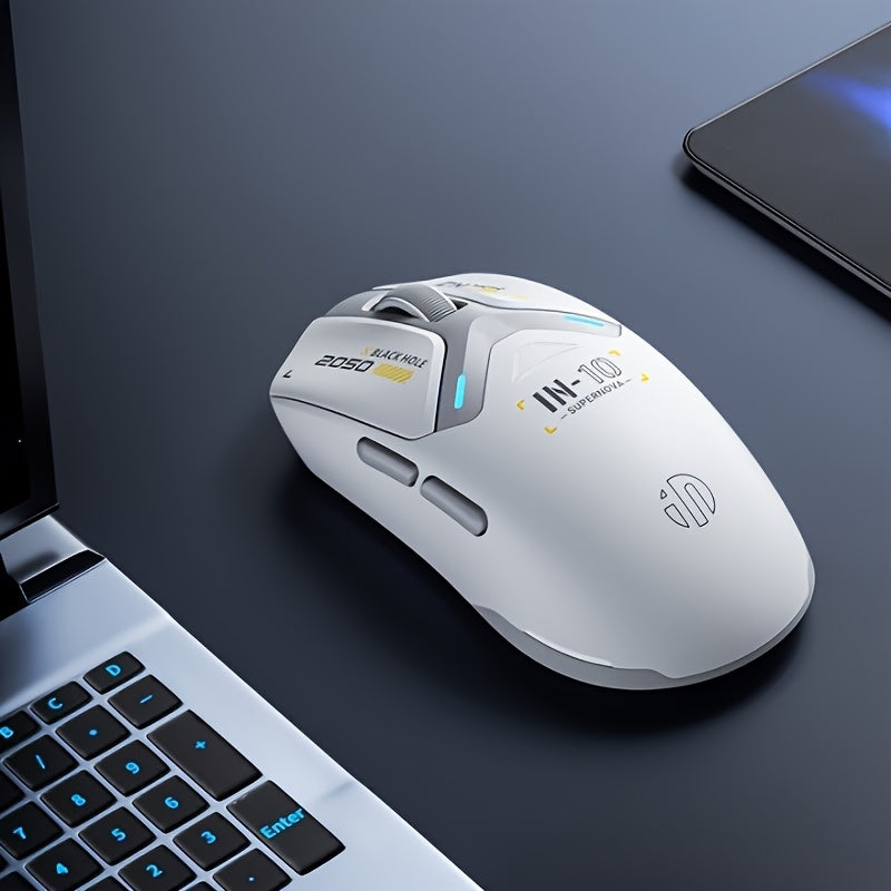 INPHIC IN10P Triple Mode Wireless Gaming Mouse with 3395 Sensor, 8K Polling Rate