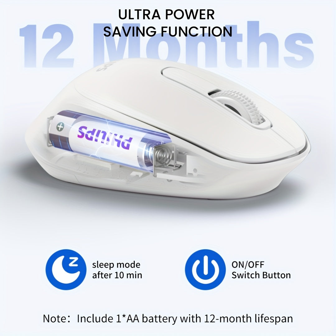 Philips Dual Mode Business Mouse, 2.4G Wireless Mouse, Ergonomic Design