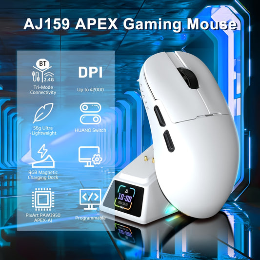 AJ159 APEX Mouse Wireless Gaming Mouse Original Phase PAW3950 Support BT