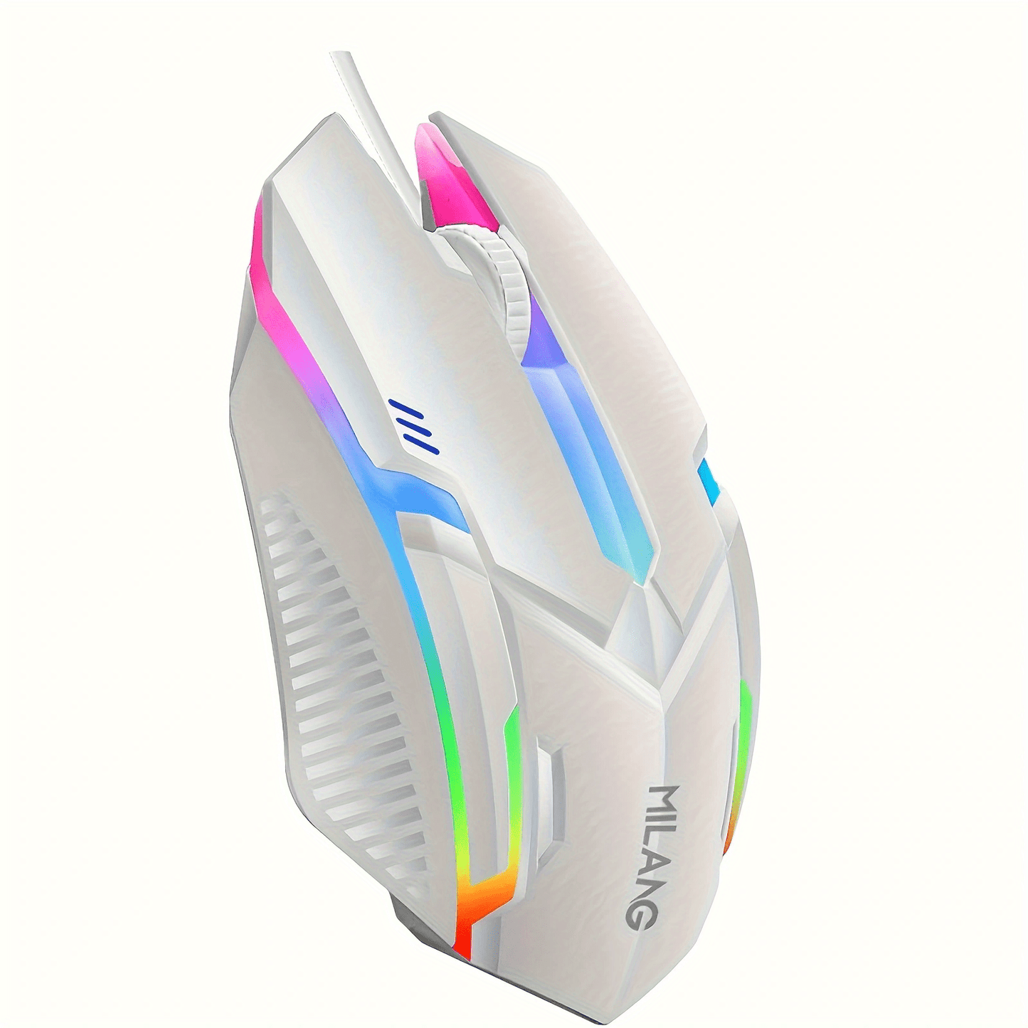 1pc MILANG Wired Gaming Mouse, RGB Backlit, Ergonomic Design, 3D Non-Slip Roller with Scale